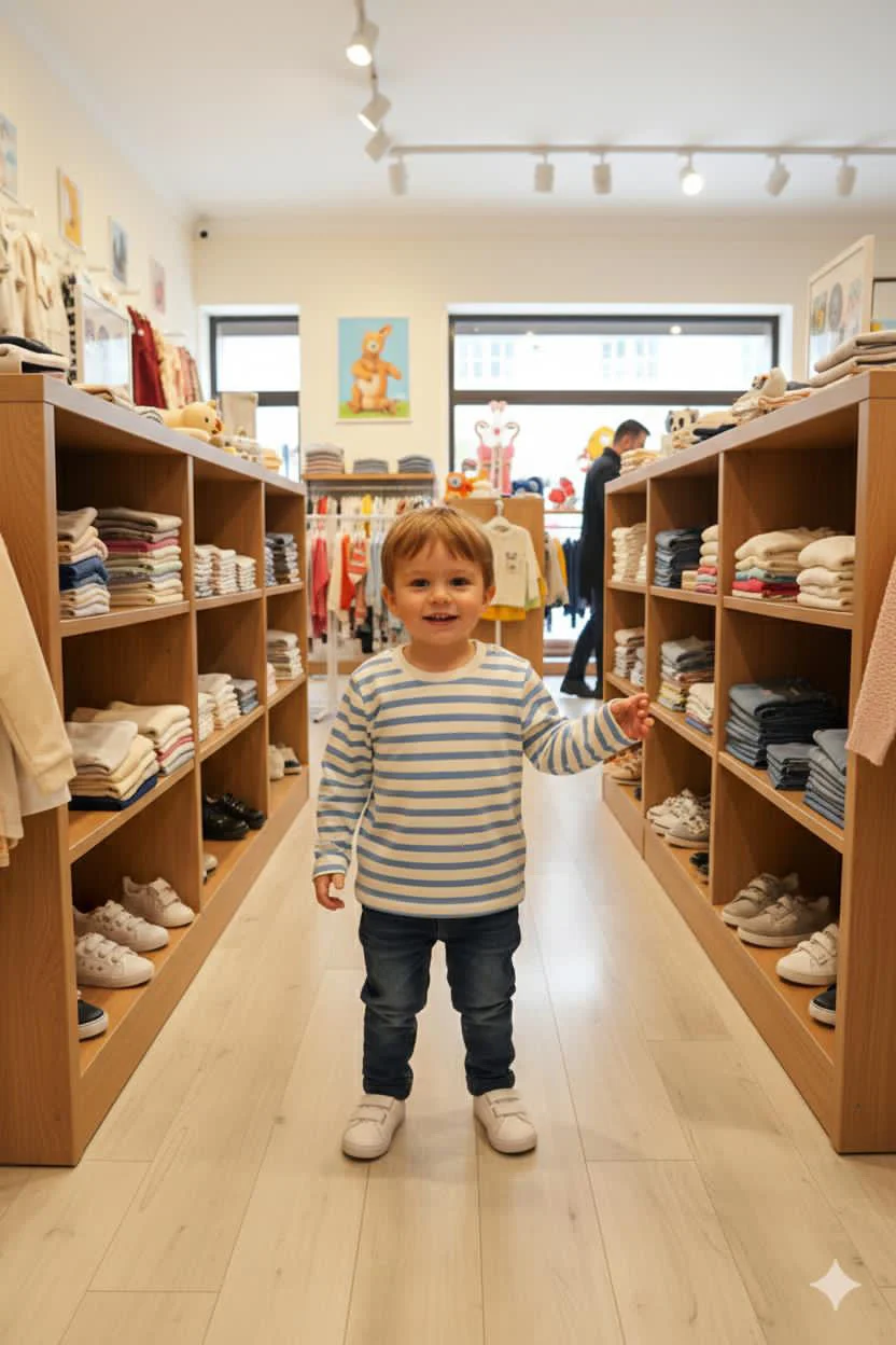 Blue and white striped shirt