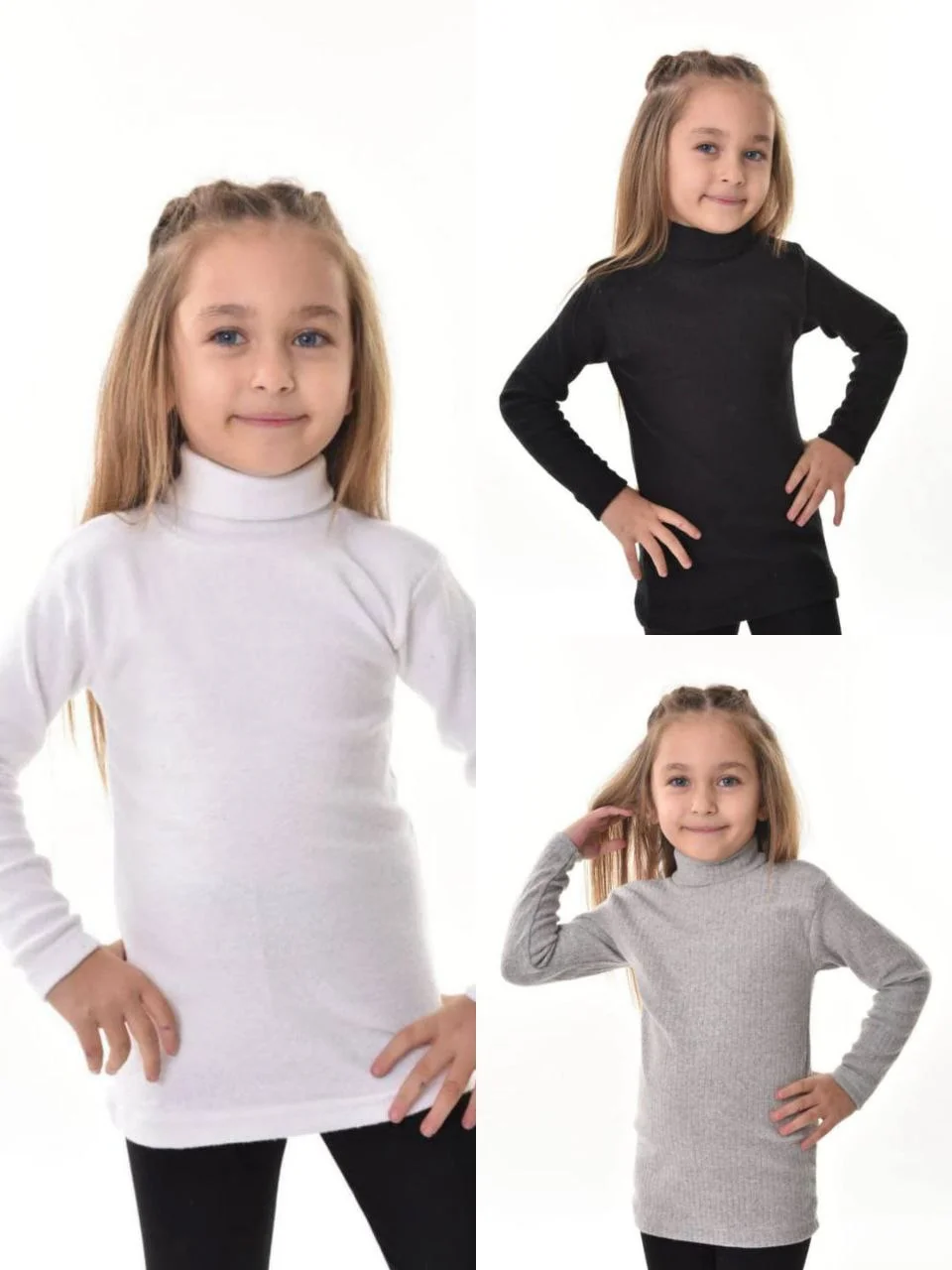 Woolen kid’s high neck shirt