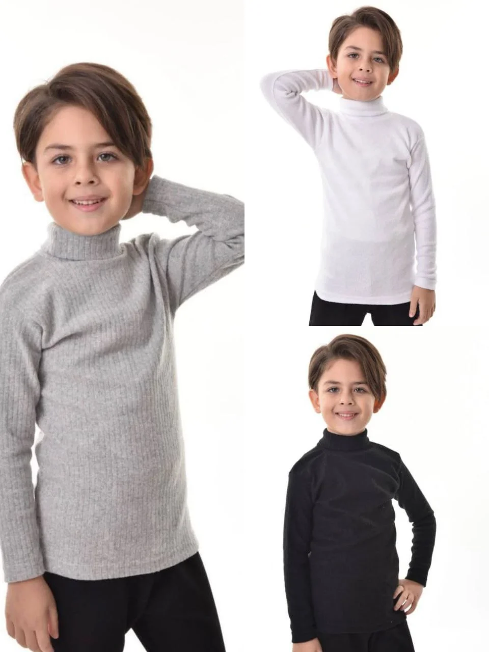 Woolen kid’s high neck shirt
