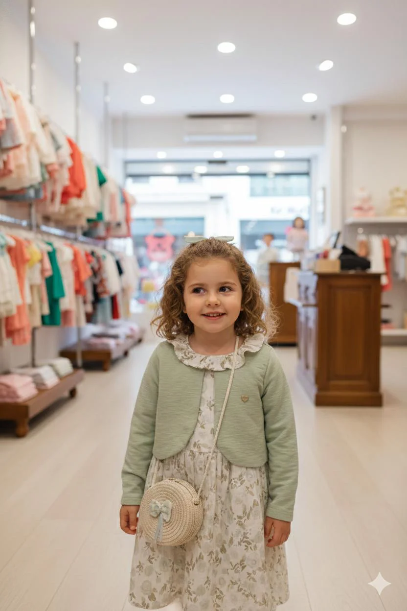 Vintage little girl’s dress with cotton jacket