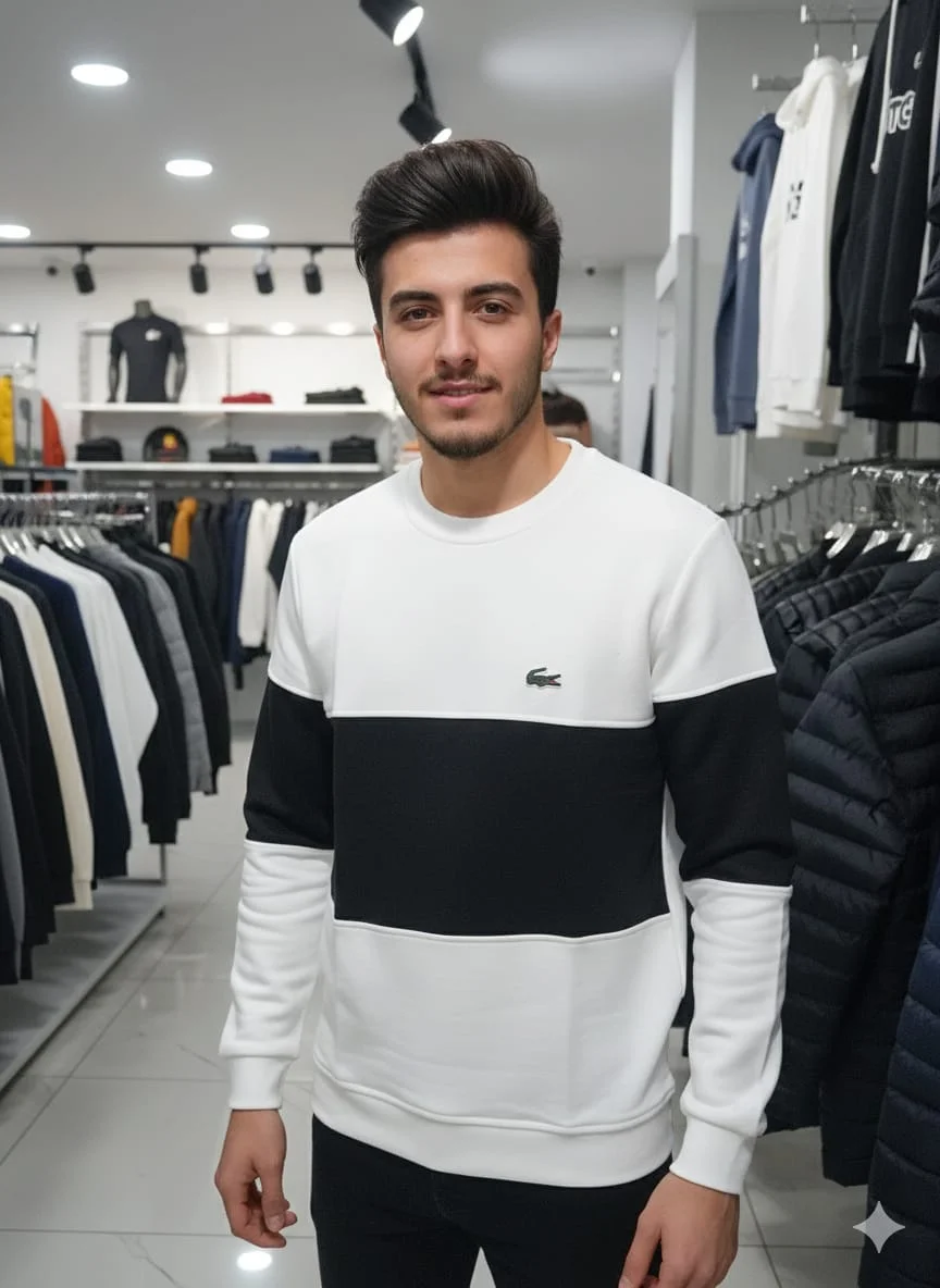 Lacoste stripped shirt with round neck