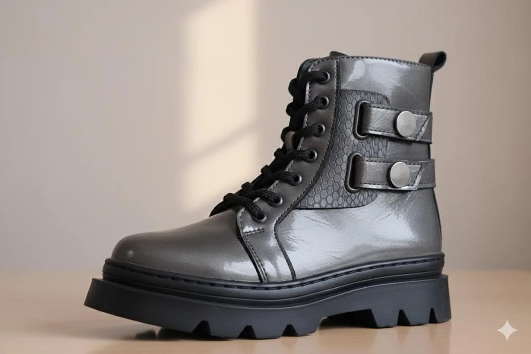 Silver toddler Kids boots