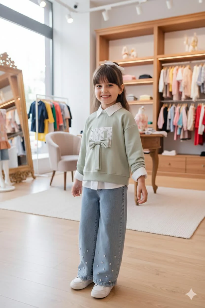 Casual and daily set of three pieces for trendy girls