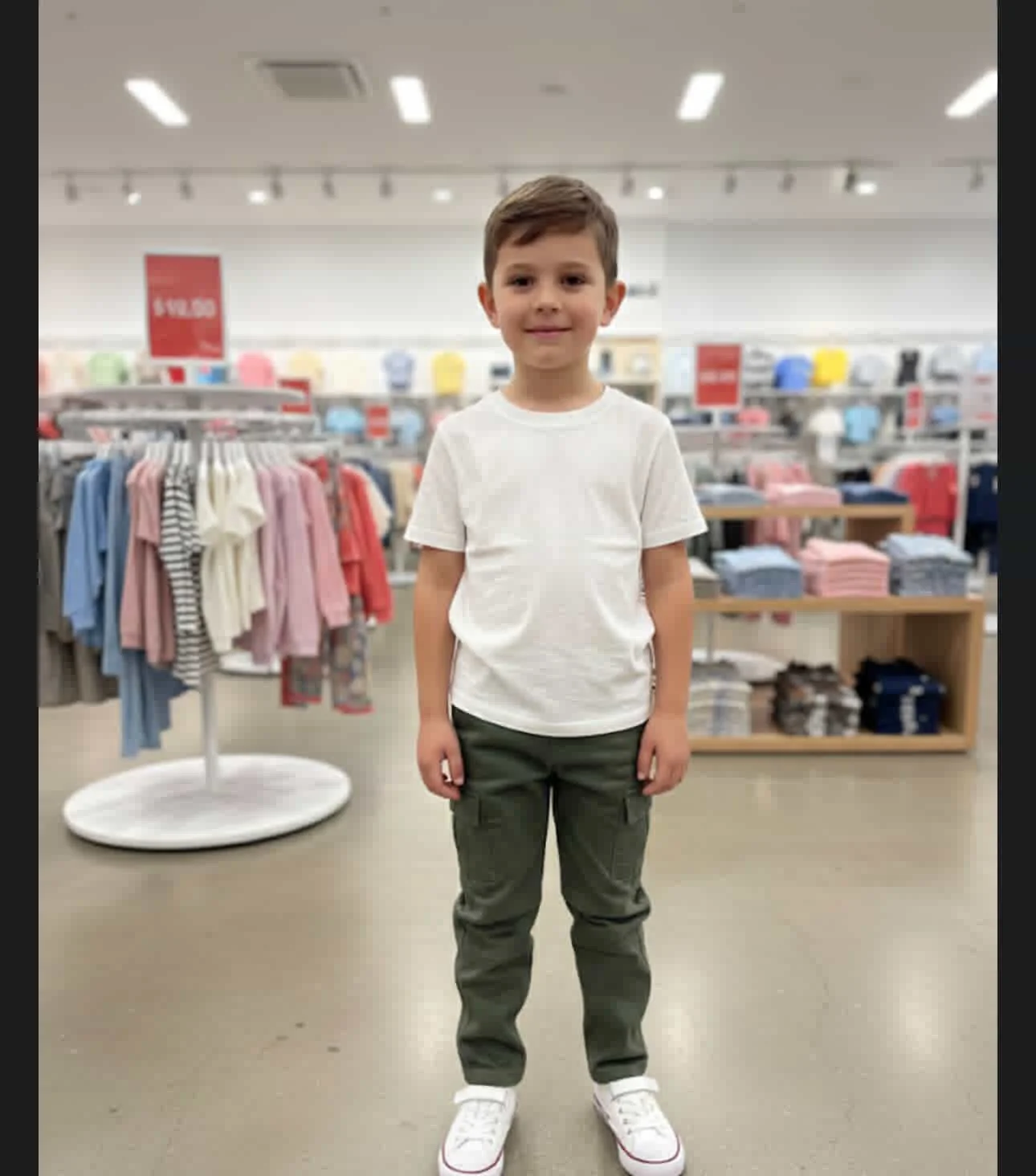 Casual army green boy’s pants